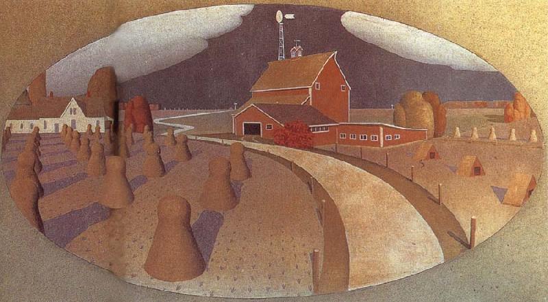 Grant Wood Farm View